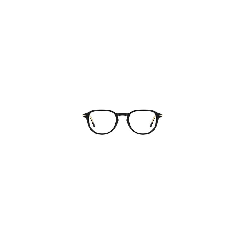 Eyeglasses Frames by David Beckham for men in acetate black features a refined silhouette, showcasing a refined black coloured frame and full-frame frame design for a sophisticated, premium look.