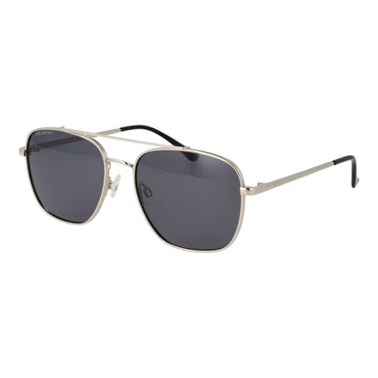 Sunglasses by Replay for unisex in metal and silver featuring an opulent aviator full-rim frame design with a sophisticated silver coloured frame finish and high-performance polarized category-3-dark-tint lens.