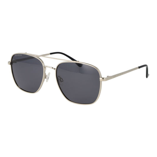 Sunglasses by Replay for unisex in metal and silver featuring an opulent aviator full-rim frame design with a sophisticated silver coloured frame finish and high-performance polarized category-3-dark-tint lens.