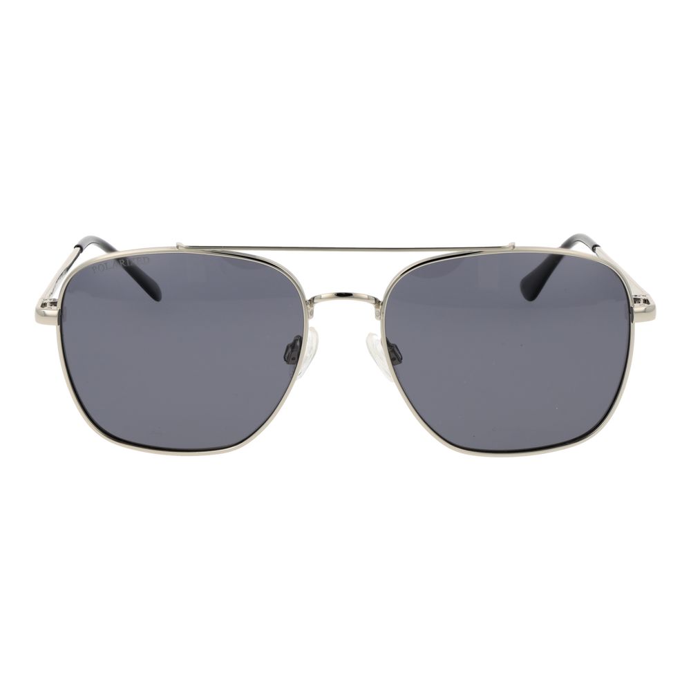 Sunglasses by Replay for unisex in metal and silver presents a sumptuous silhouette, featuring silver coloured frame and aviator full-rim frame design with polarized category-3-dark-tint lens for a sumptuous look.