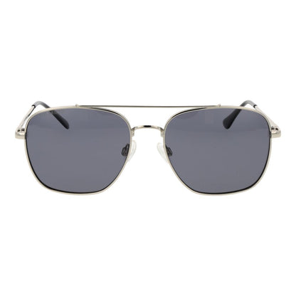 Sunglasses by Replay for unisex in metal and silver presents a sumptuous silhouette, featuring silver coloured frame and aviator full-rim frame design with polarized category-3-dark-tint lens for a sumptuous look.
