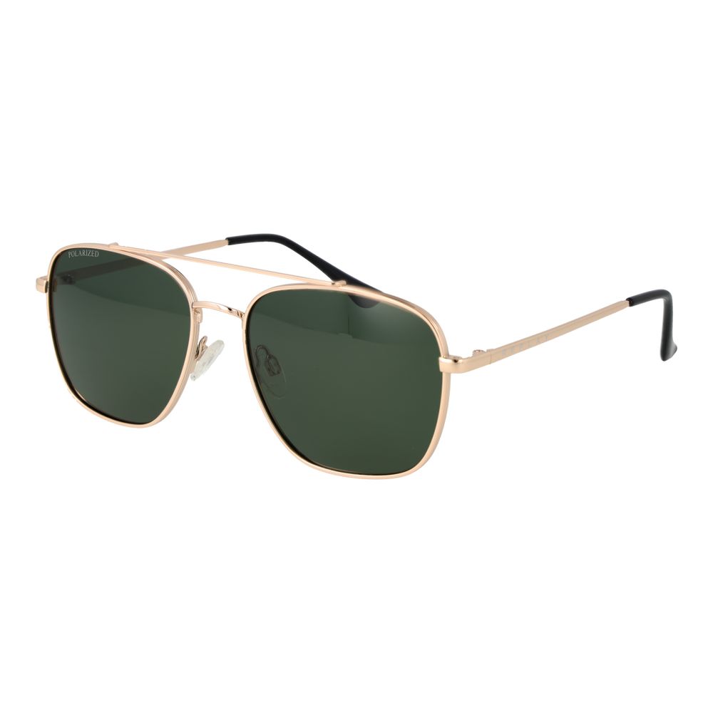 Sunglasses by Replay for men in metal and gold featuring an opulent aviator full-rim frame design with a sophisticated gold coloured frame finish and high-performance non-polarized category-3-dark-tint lens.