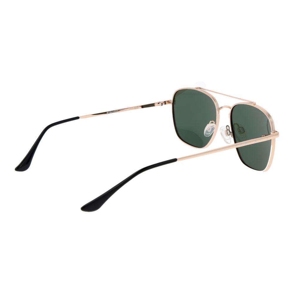 Sunglasses by Replay for men in metal gold features an lustrous aviator full-rim frame design with gold coloured frame detailing and non-polarized category-3-dark-tint lens for a lustrous aesthetic.