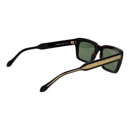 Sunglasses by Replay for men in acetate and black presents a sumptuous silhouette, featuring black coloured frame and rectangle full-rim frame design with non-polarized category-3-dark-tint lens for a sumptuous look.