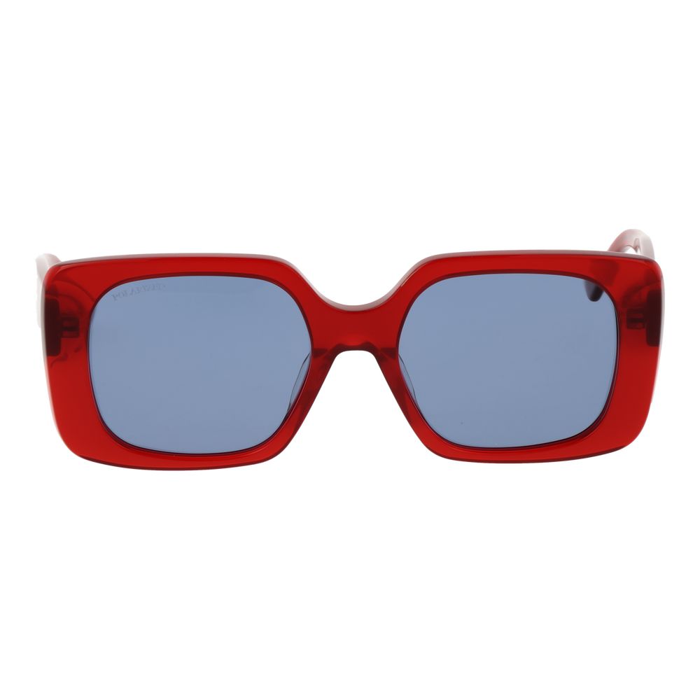 Sunglasses by Replay for women in acetate multicolor showcases a ethereal silhouette, featuring red coloured frame full-rim square frame design with polarized category-2-medium-tint lens for a ethereal finish.