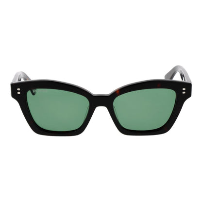 Sunglasses by Replay for women in acetate black showcases a ethereal silhouette, featuring black coloured frame full-rim cat-eye frame design with polarized category-3-dark-tint lens for a ethereal finish.