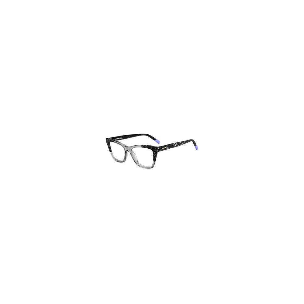 Eyeglasses Frames by Missoni for women in acetate gray features a refined silhouette, showcasing a refined gray coloured frame and full-frame frame design for a sophisticated, premium look.
