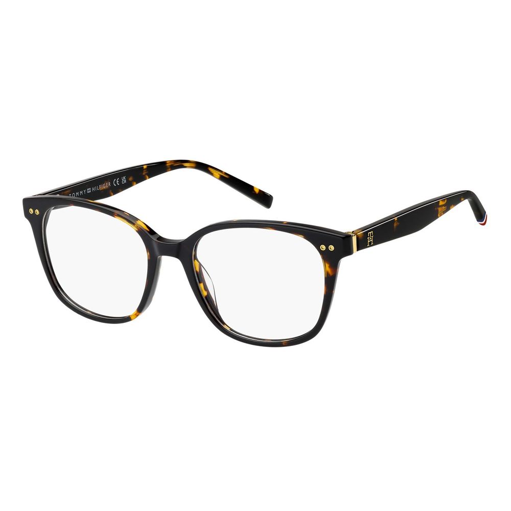 Eyeglasses Frames by Tommy Hilfiger for women in acetate brown features an refined silhouette, showcasing the refined brown coloured frame and sophisticated full-frame frame design.