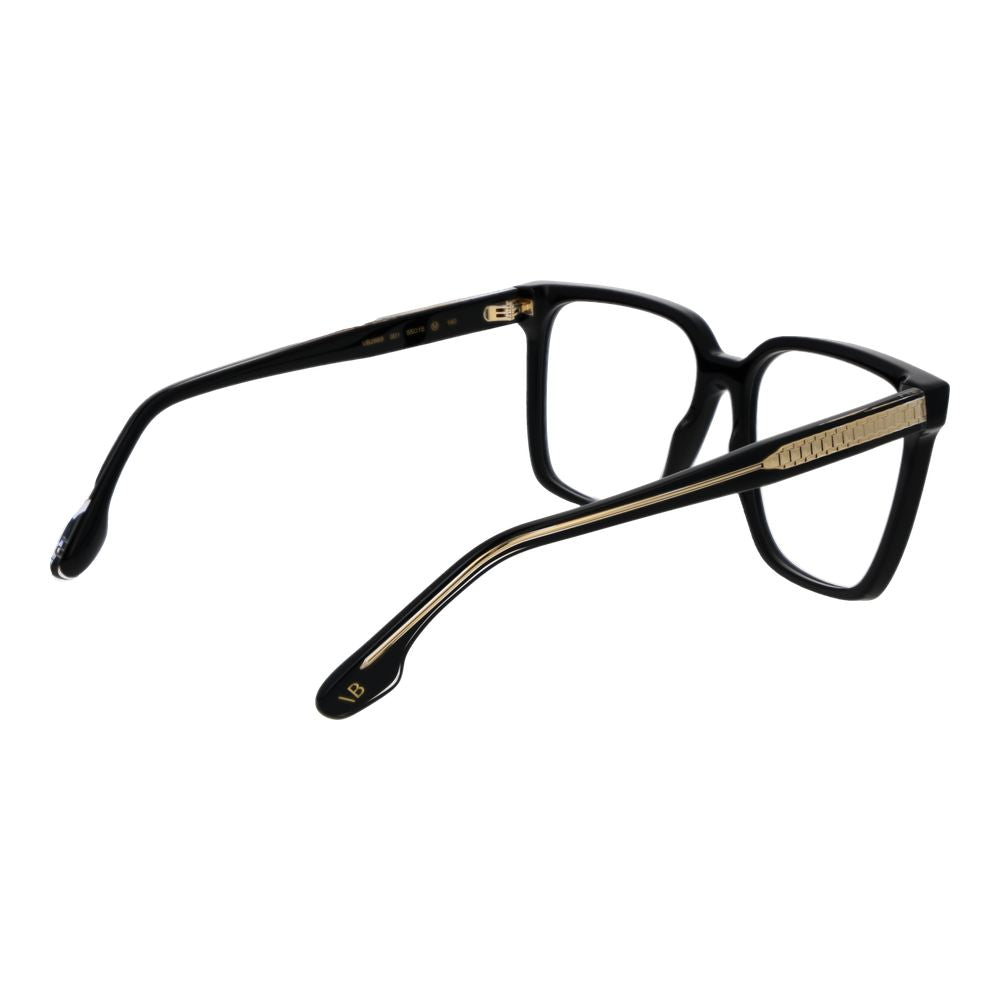 Eyeglasses Frames by Victoria Beckham for women in acetate black features a refined silhouette, showcasing a refined black coloured frame and full-frame frame design for a sophisticated, premium look.