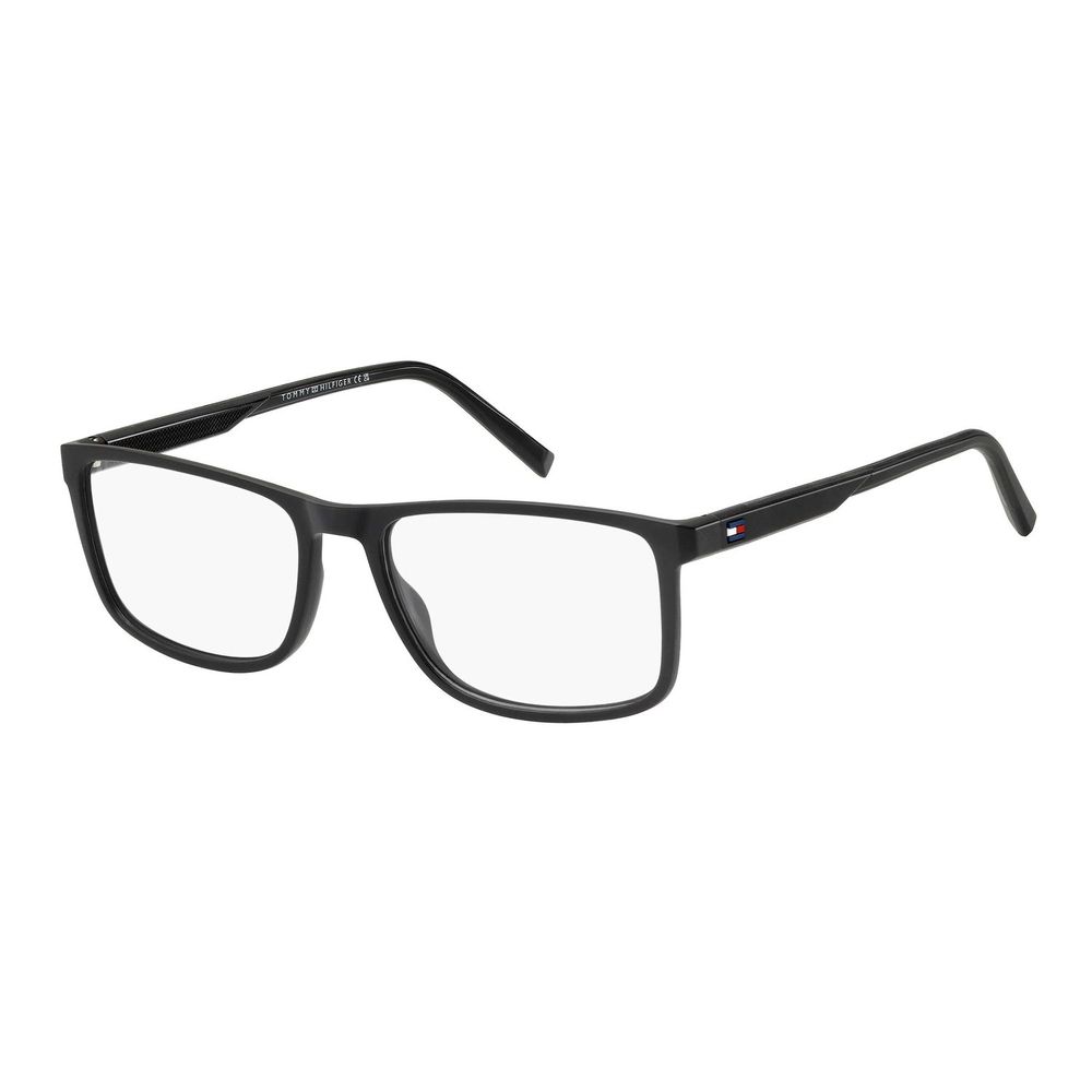 Eyeglasses Frames by Tommy Hilfiger for men in polyamide black showcases a refined full-frame frame design with a refined black coloured frame finish for a refined and sophisticated look.