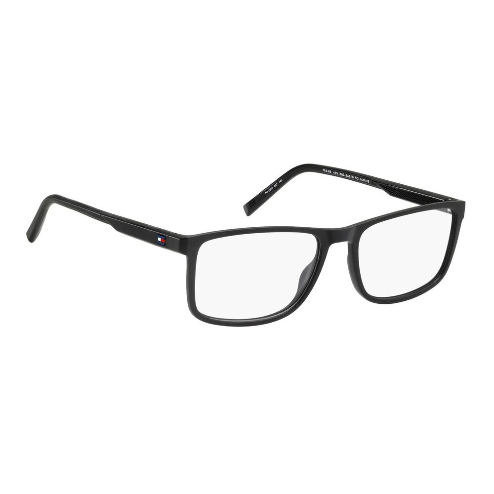 Eyeglasses Frames by Tommy Hilfiger for men in polyamide and black showcases an refined full-frame frame design featuring a sophisticated black coloured frame for an refined and refined aesthetic.