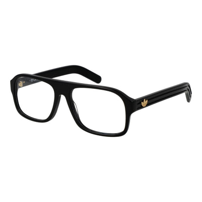 Eyeglasses Frames by Adidas for men in plastic black features an refined silhouette, showcasing a sophisticated black coloured frame and refined full-frame frame design for a refined look.