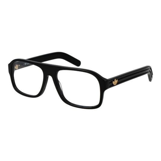 Eyeglasses Frames by Adidas for men in plastic black features an refined silhouette, showcasing a sophisticated black coloured frame and refined full-frame frame design for a refined look.