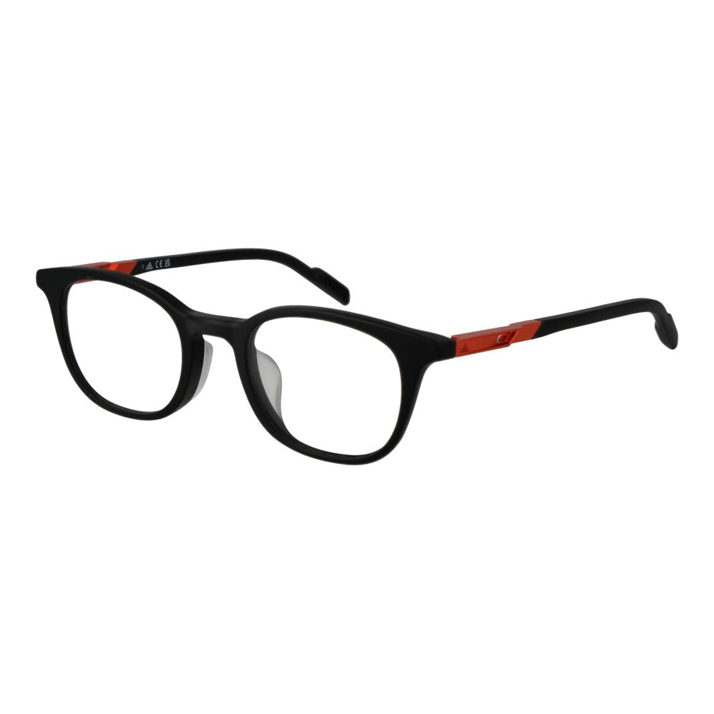 Eyeglasses Frames by Adidas for unisex in plastic black showcases a reflective silhouette, artfully incorporating a sophisticated black coloured frame with a distinct full-frame frame design.