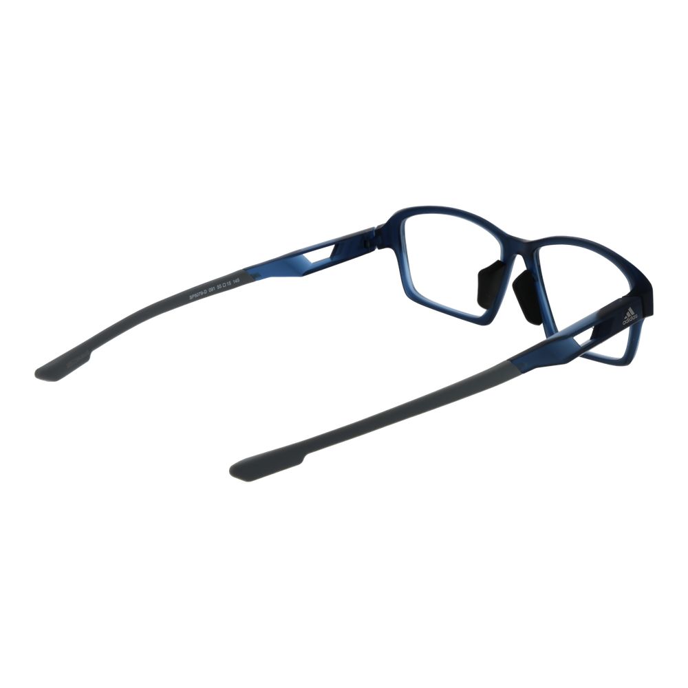 Eyeglasses Frames by Adidas for men in plastic blue features an refined silhouette, showcasing a sophisticated blue coloured frame and refined full-frame frame design for a refined look.