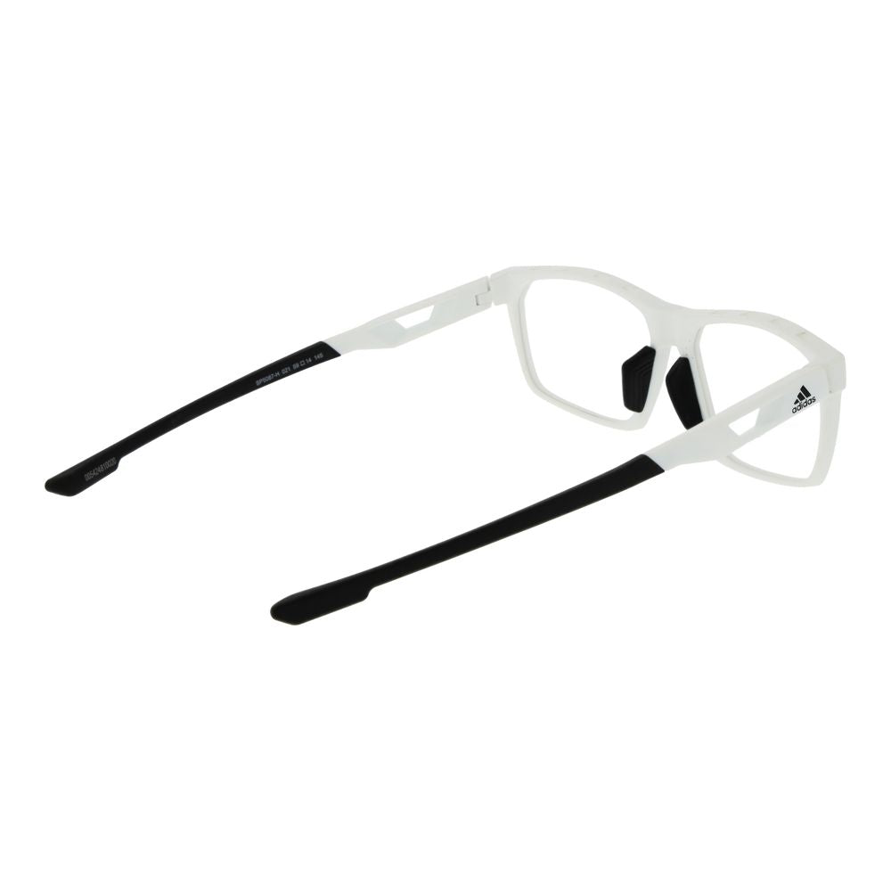 Eyeglasses Frames by Adidas for men in plastic white showcases a reflective silhouette, artfully incorporating a sophisticated white coloured frame with a distinct full-frame frame design.