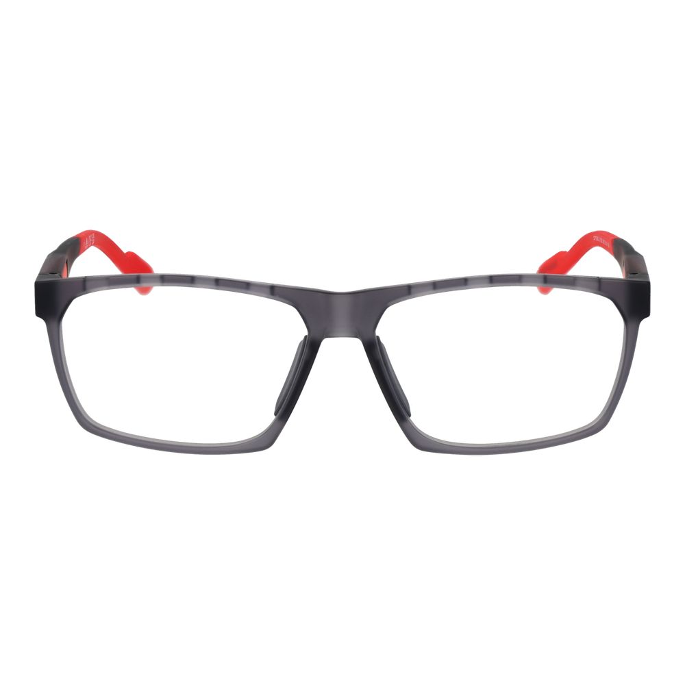 Eyeglasses Frames by Adidas for men in plastic gray features an refined silhouette, showcasing the refined gray coloured frame and sophisticated full-frame frame design.