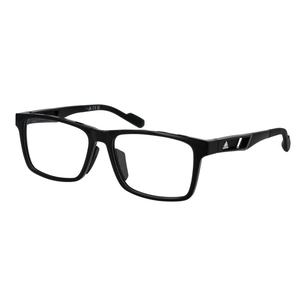 Eyeglasses Frames by Adidas for men in plastic black showcases a reflective silhouette, artfully incorporating a sophisticated black coloured frame with a distinct full-frame frame design.