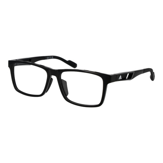 Eyeglasses Frames by Adidas for men in plastic black showcases a reflective silhouette, artfully incorporating a sophisticated black coloured frame with a distinct full-frame frame design.