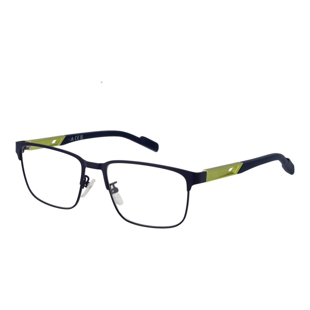 Eyeglasses Frames by Adidas for men in metal blue features an refined silhouette, showcasing a sophisticated blue coloured frame and refined full-frame frame design for a refined look.