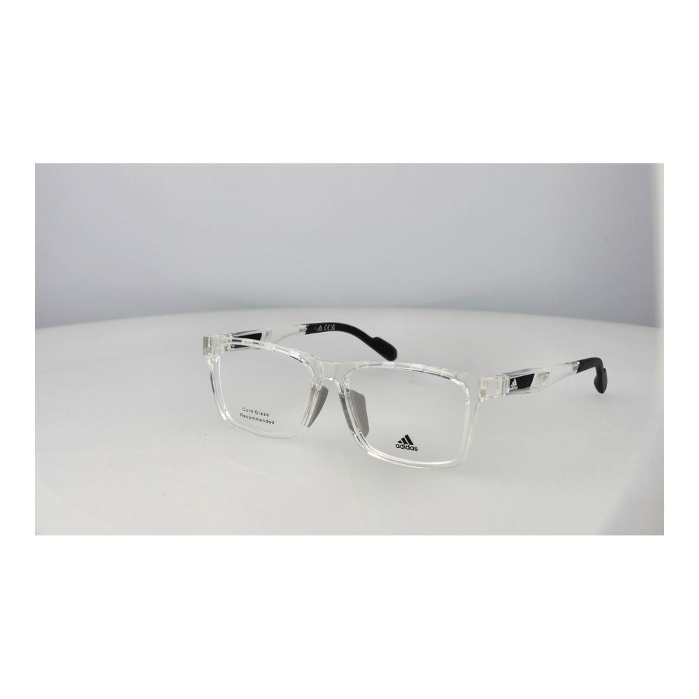 Eyeglasses Frames by Adidas for men in acetate transparent showcases a reflective silhouette, artfully incorporating a sophisticated transparent coloured frame with a distinct full-frame frame design.