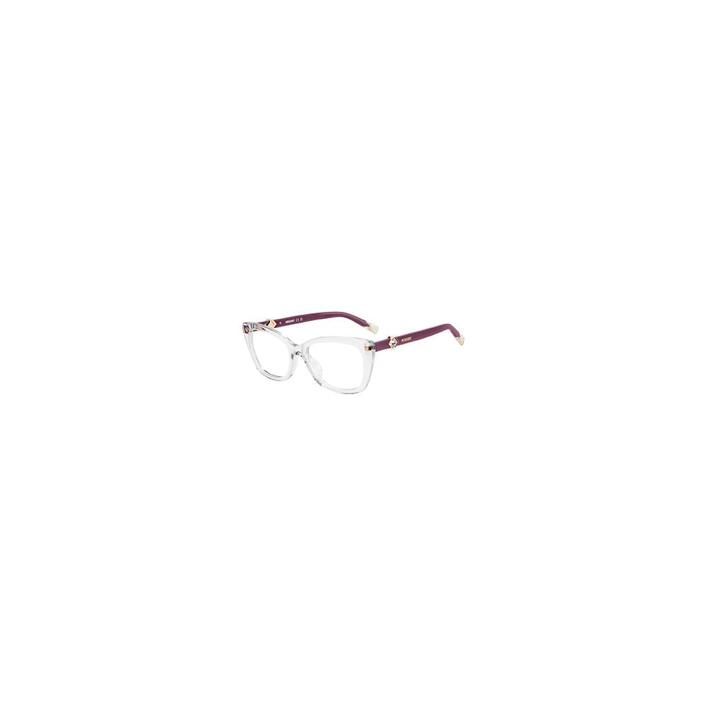Eyeglasses Frames by Missoni for women in acetate transparent features an refined silhouette, showcasing a sophisticated transparent coloured frame and refined full-frame frame design for a refined look.