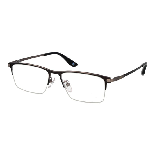 Eyeglasses Frames by BMW for men in metal and black showcases a refined silhouette, detailed with a black coloured frame finish and a sophisticated half-frame frame design.
