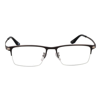 Eyeglasses Frames by BMW for men in metal and black showcases an refined half-frame frame design featuring a sophisticated black coloured frame for an refined and refined aesthetic.