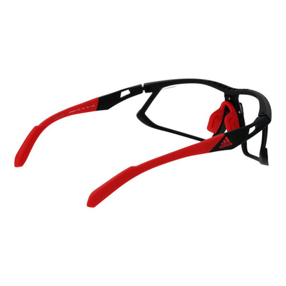 Sunglasses by Adidas for unisex in black features an ethereal half-rim sport frame design with black coloured frame frames and mirrored category-3-dark-tint lens for a ethereal finish.