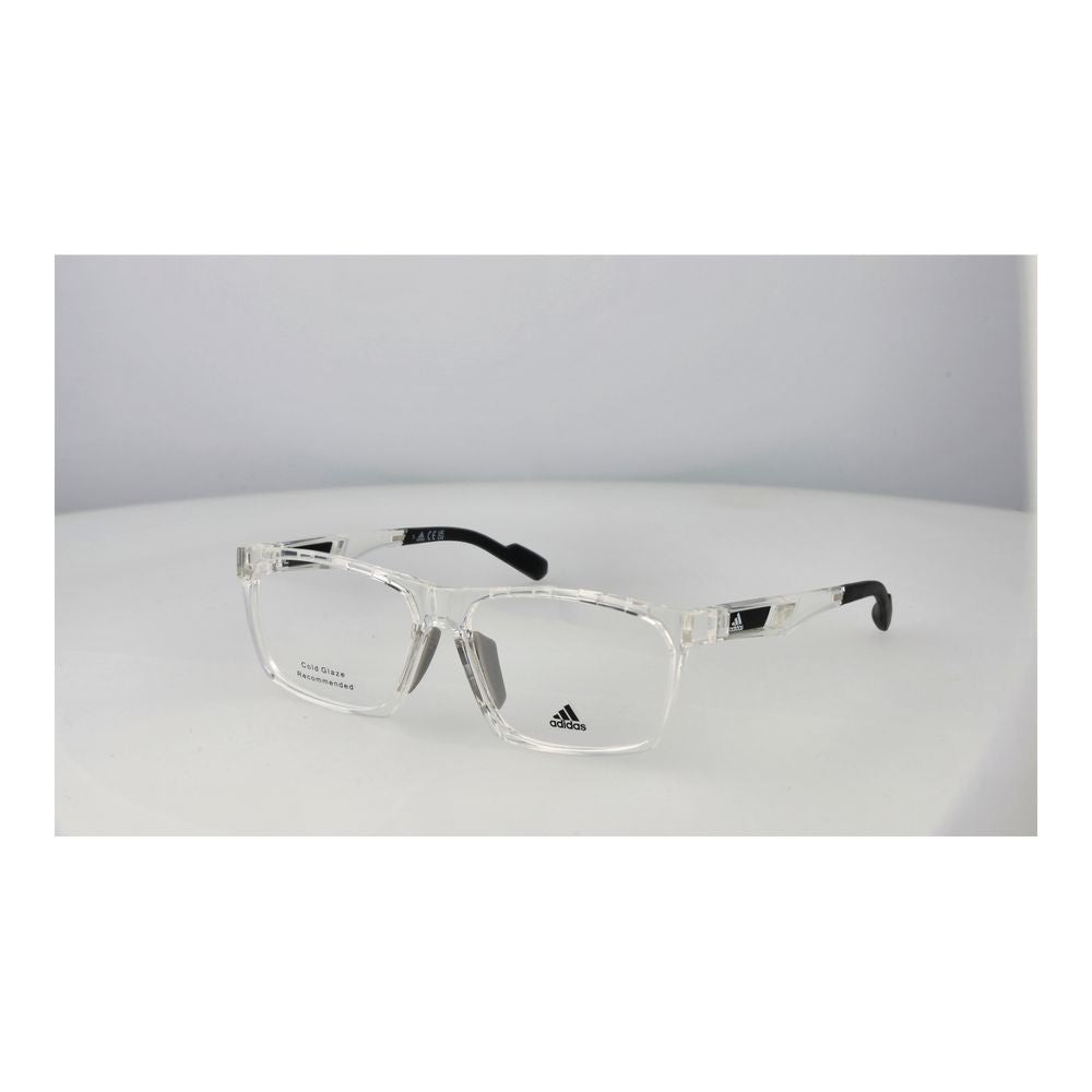 Eyeglasses Frames by Adidas for men in plastic and transparent showcases an refined full-frame frame design featuring a sophisticated transparent coloured frame for an refined and refined aesthetic.