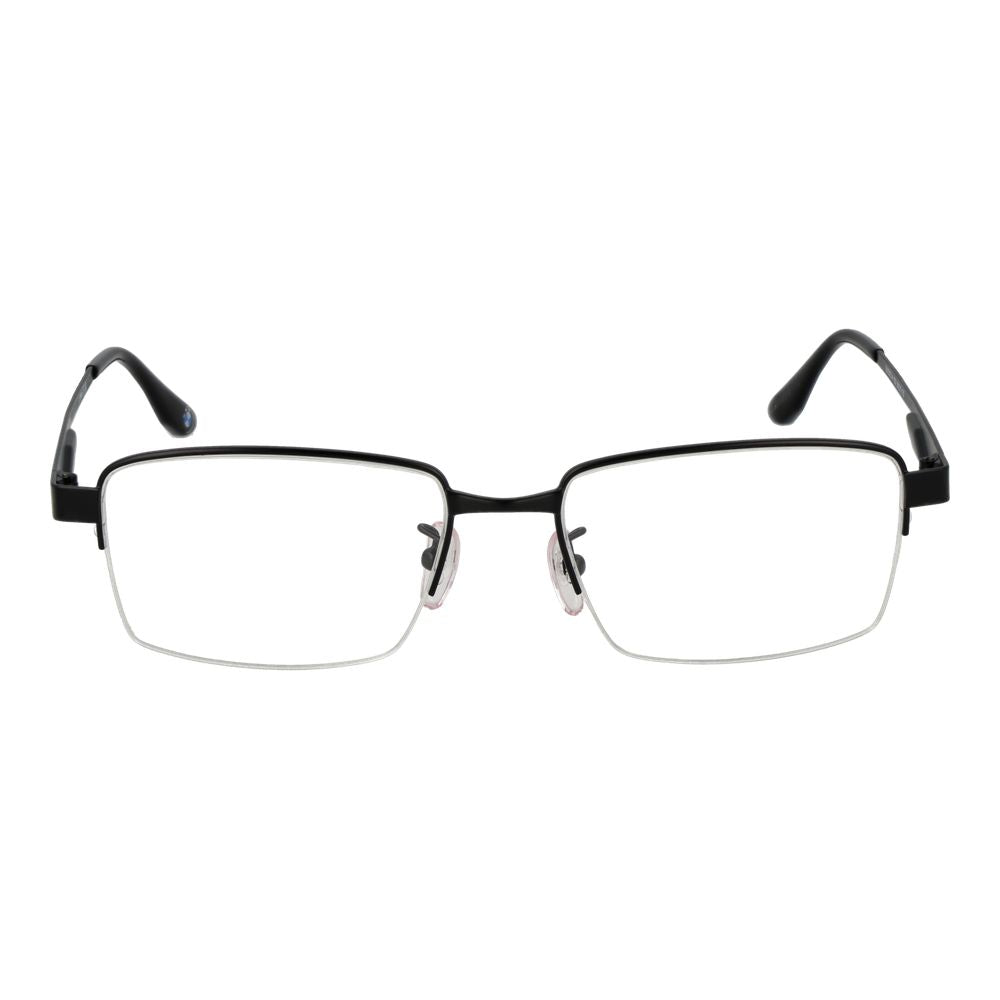 Eyeglasses Frames by BMW for men in metal black features an refined silhouette, showcasing the refined black coloured frame and sophisticated half-frame frame design.