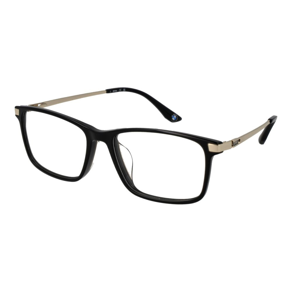 Eyeglasses Frames by BMW for men in plastic black features an refined silhouette, showcasing the refined black coloured frame and sophisticated full-frame frame design.