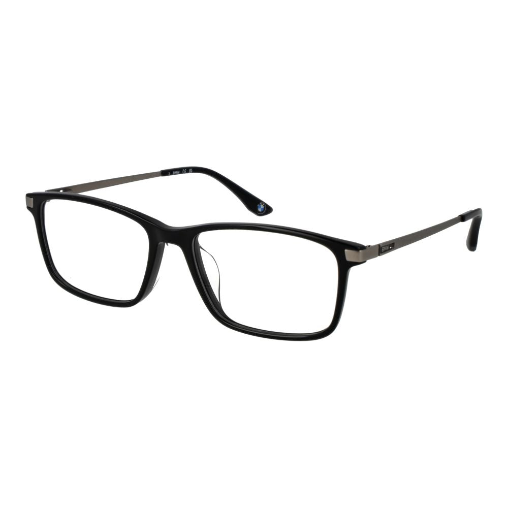Eyeglasses Frames by BMW for men in metal black features an refined silhouette, showcasing a sophisticated black coloured frame and refined full-frame frame design for a refined look.