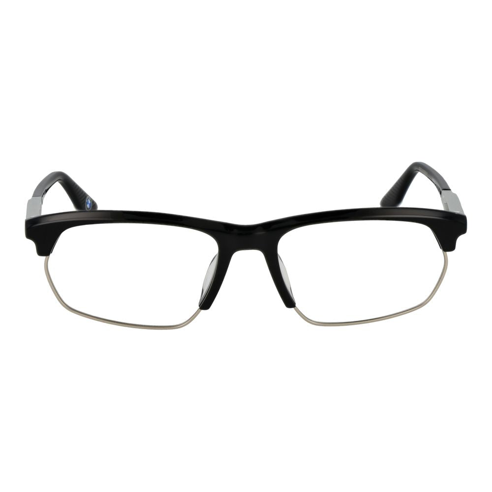 Eyeglasses Frames by BMW for men in metal black features an refined silhouette, showcasing a sophisticated black coloured frame and refined full-frame frame design for a refined look.