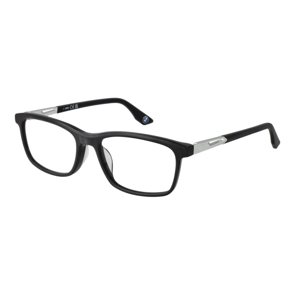 Eyeglasses Frames by BMW for men in plastic gray features an refined silhouette, showcasing a sophisticated gray coloured frame and refined full-frame frame design for a refined look.