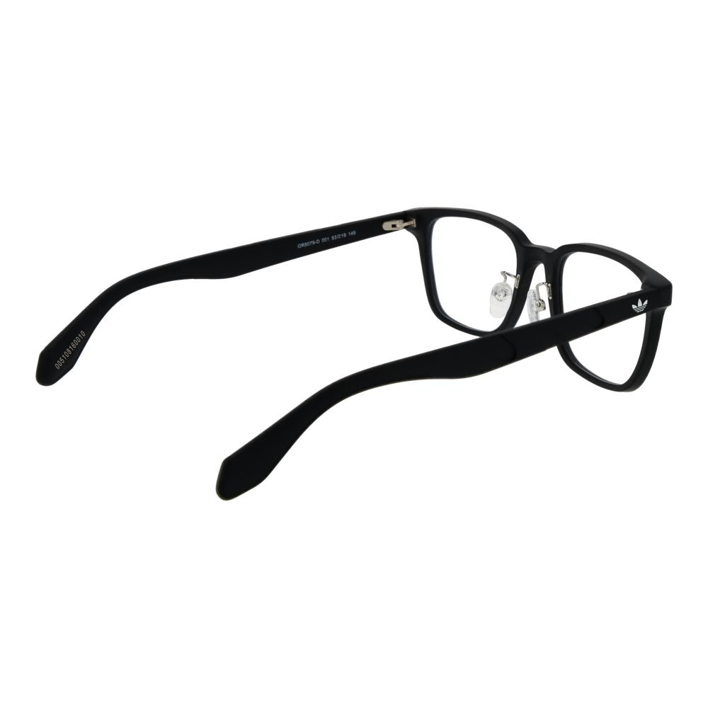 Eyeglasses Frames by Adidas for men in plastic black showcases a reflective silhouette, artfully incorporating a sophisticated black coloured frame with a distinct full-frame frame design.