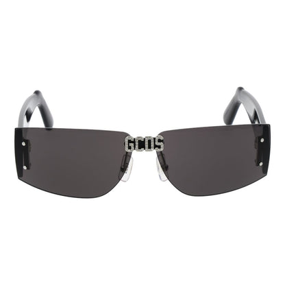 GCDS Rectangle Rimless Non-Polarized Dark-Tint Plastic Sunglasses - Black