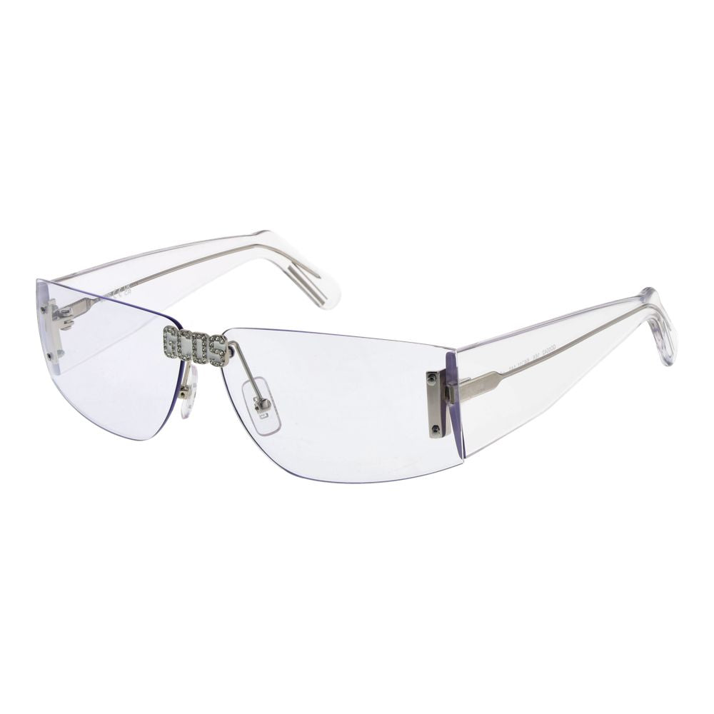 GCDS Rectangle Rimless Non-Polarized Plastic Sunglasses - Transparent