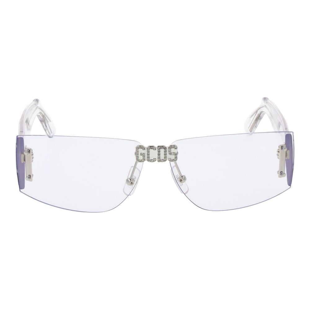 GCDS Rectangle Rimless Non-Polarized Plastic Sunglasses - Transparent
