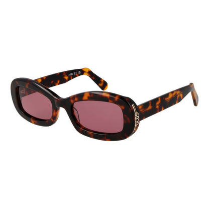 GCDS Rectangle Non-Polarized Medium-Tint Plastic Sunglasses - Brown