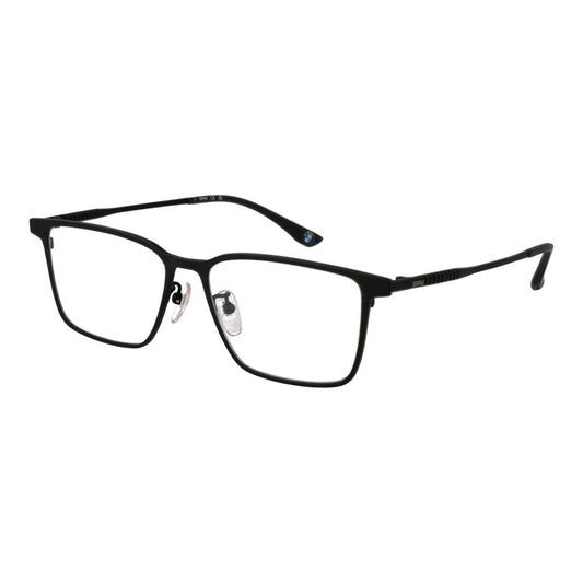 Eyeglasses Frames by BMW for men in titanium black features an refined silhouette, showcasing a sophisticated black coloured frame and refined full-frame frame design for a refined look.