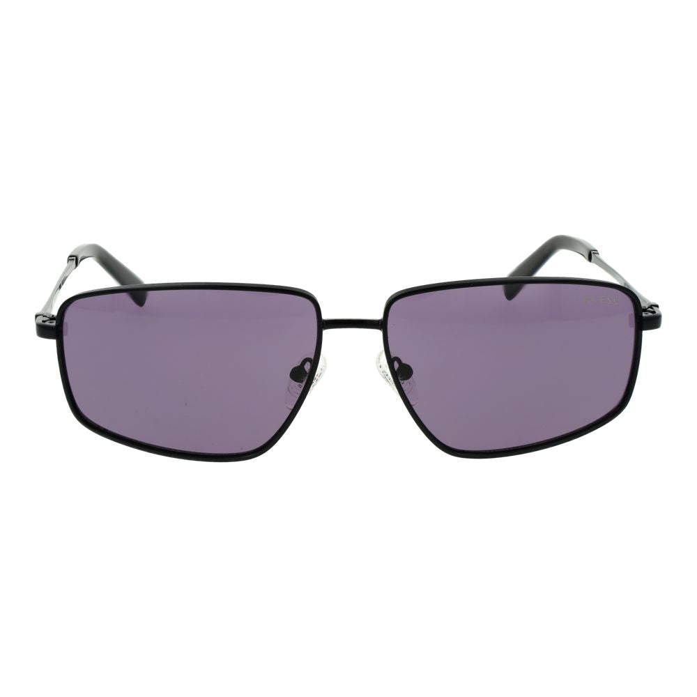 Sunglasses by Guess for men in and black featuring an opulent rectangle full-rim frame design with a sophisticated black coloured frame finish and high-performance non-polarized category-3-dark-tint lens.