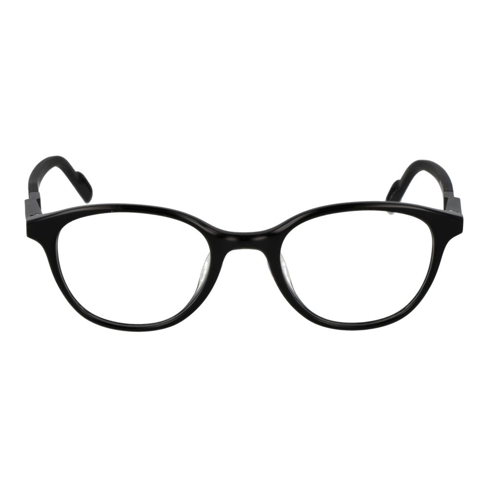 Eyeglasses Frames by Adidas for unisex in plastic black showcases a reflective silhouette, artfully incorporating a sophisticated black coloured frame with a distinct full-frame frame design.