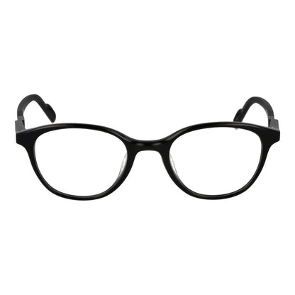 Eyeglasses Frames by Adidas for unisex in plastic black showcases a reflective silhouette, artfully incorporating a sophisticated black coloured frame with a distinct full-frame frame design.