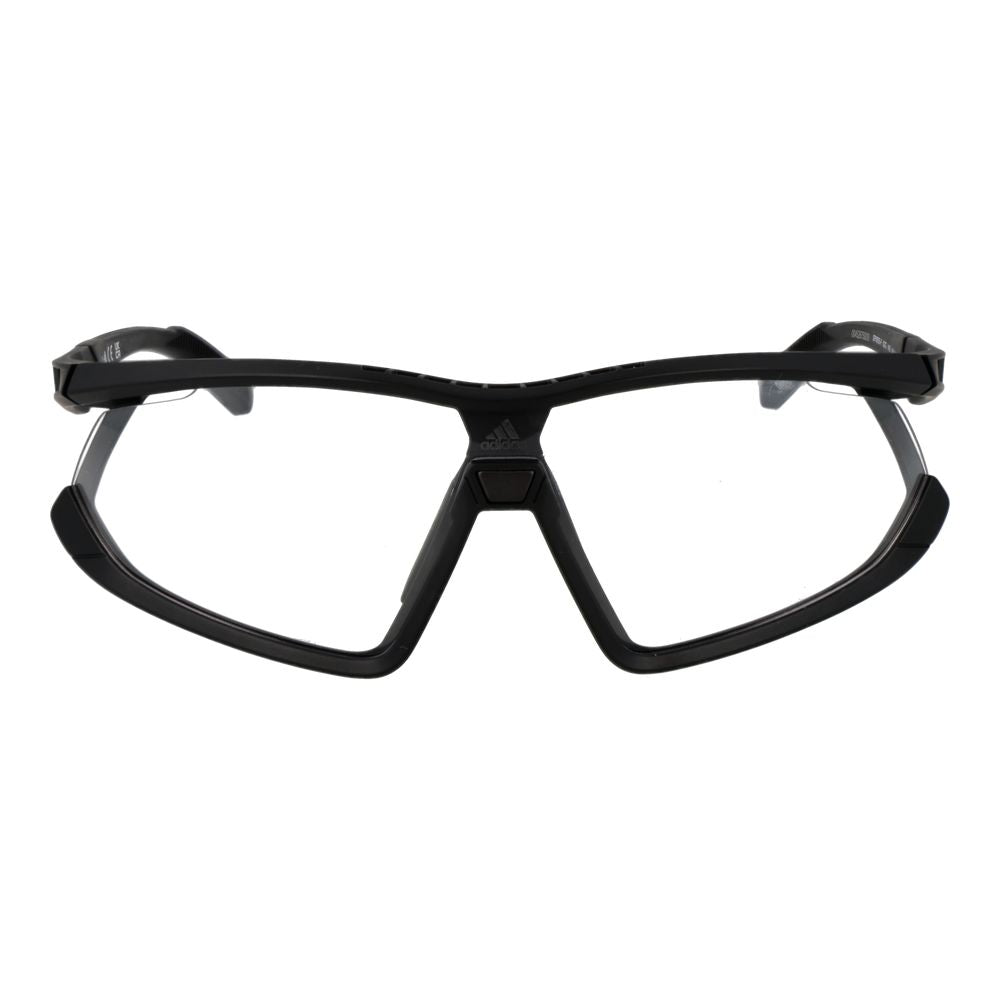 Sunglasses by Adidas for unisex in black features an ethereal half-rim sport frame design with black coloured frame frames and mirrored category-3-dark-tint lens for a ethereal finish.