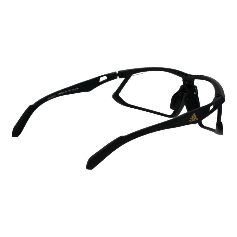 Sunglasses by Adidas for unisex in black showcases a ethereal silhouette, featuring black coloured frame half-rim sport frame design with mirrored category-3-dark-tint lens for a ethereal finish.