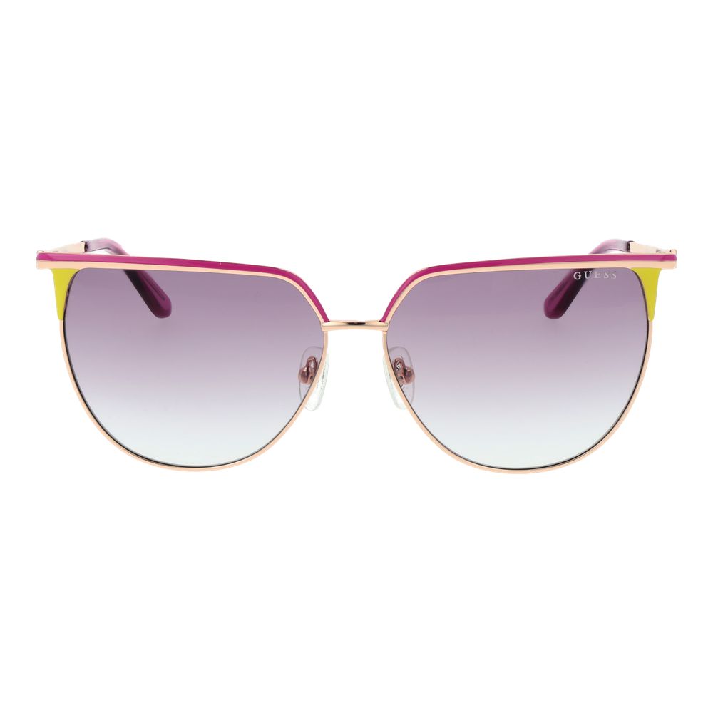 Guess Butterfly Gradient Medium-Tint Metal Sunglasses - Rose Gold