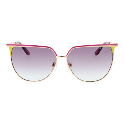 Guess Butterfly Gradient Medium-Tint Metal Sunglasses - Rose Gold