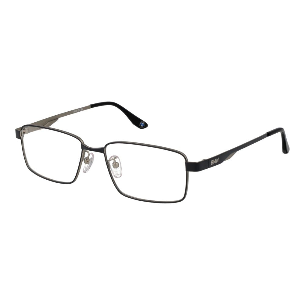 Eyeglasses Frames by BMW for men in metal gray showcases a reflective silhouette, artfully incorporating a sophisticated gunmetal coloured frame with a distinct full-frame frame design.