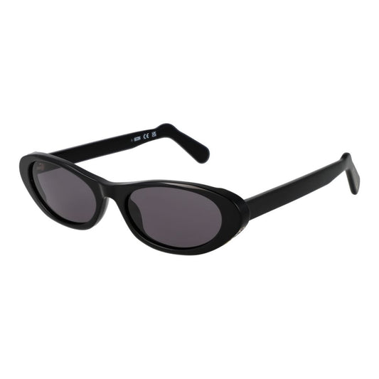 GCDS Oval Non-Polarized Dark-Tint Plastic Sunglasses - Black